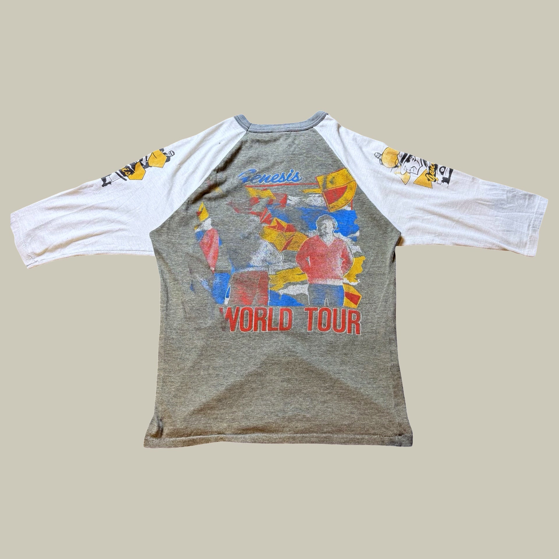 GENESIS WORLD TOUR RAGLAN CONCERT T-SHIRT CIRCA EARLY 1980S