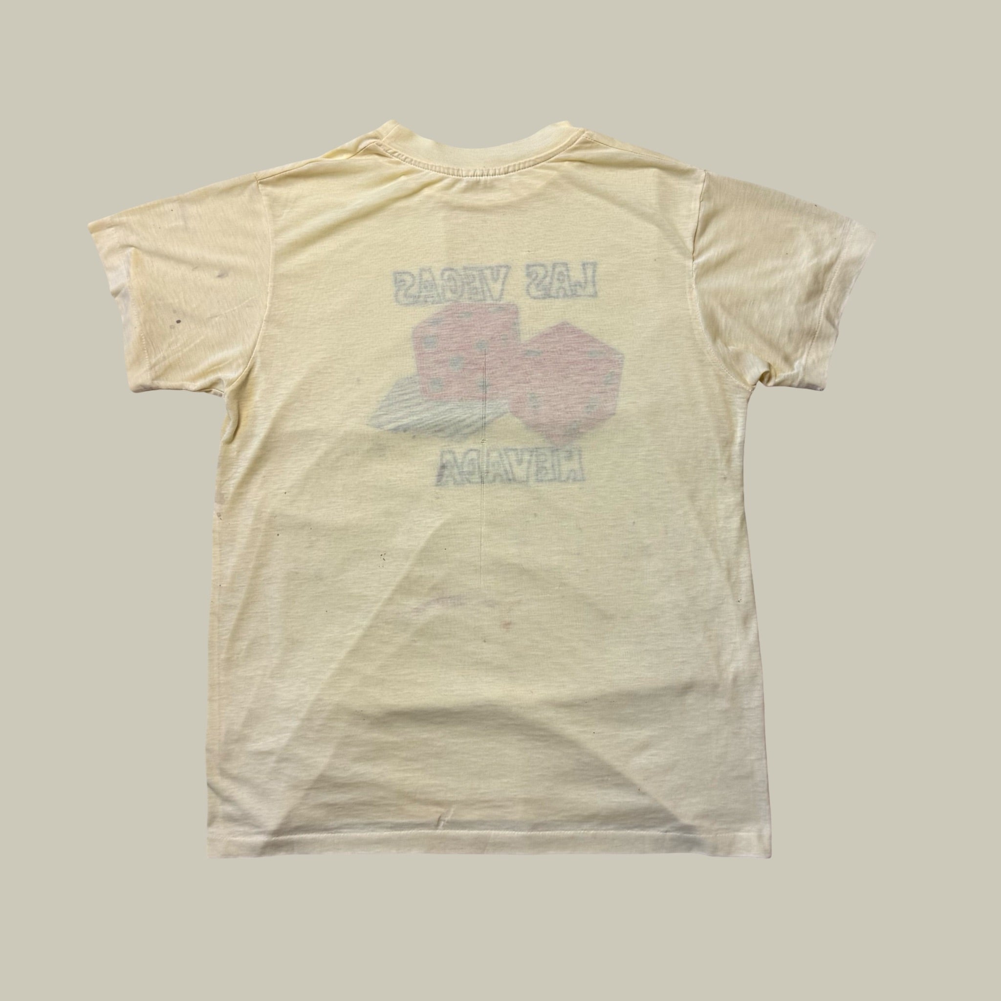 LAS VEGAS NEVADA DICE GRAPHIC T-SHIRT · CIRCA 1970S