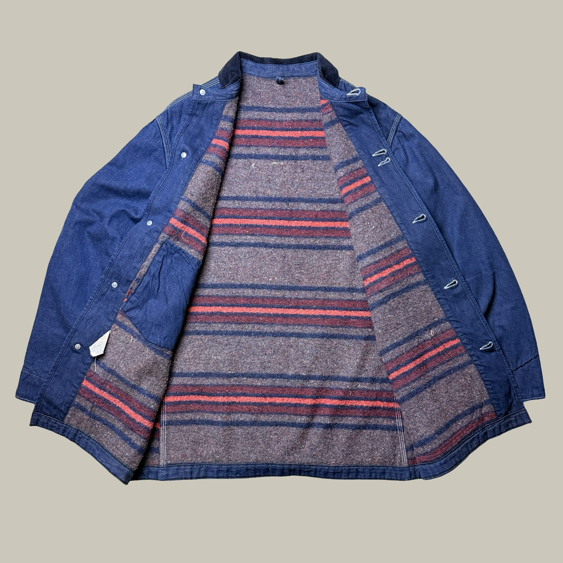 1940s SEARS ROEBUCK BLANKET-LINED DENIM CHORE COAT