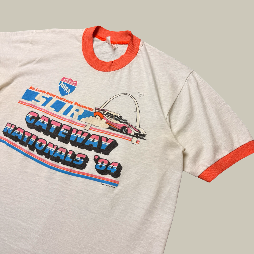 AHRA SLIR GATEWAY NATIONALS RINGER TEE CIRCA 1984