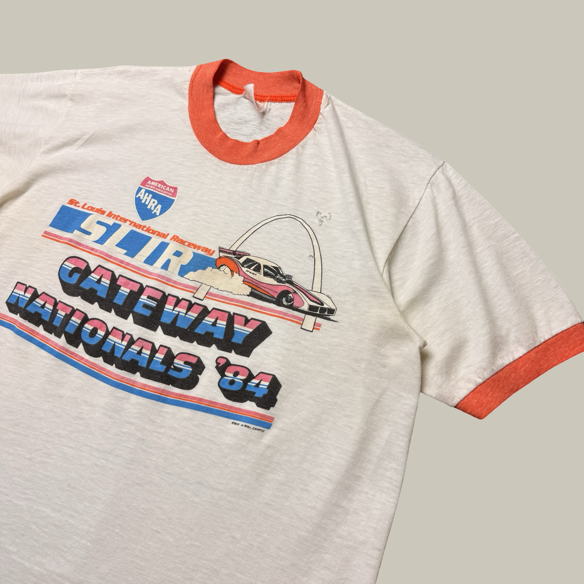 AHRA SLIR GATEWAY NATIONALS RINGER TEE CIRCA 1984