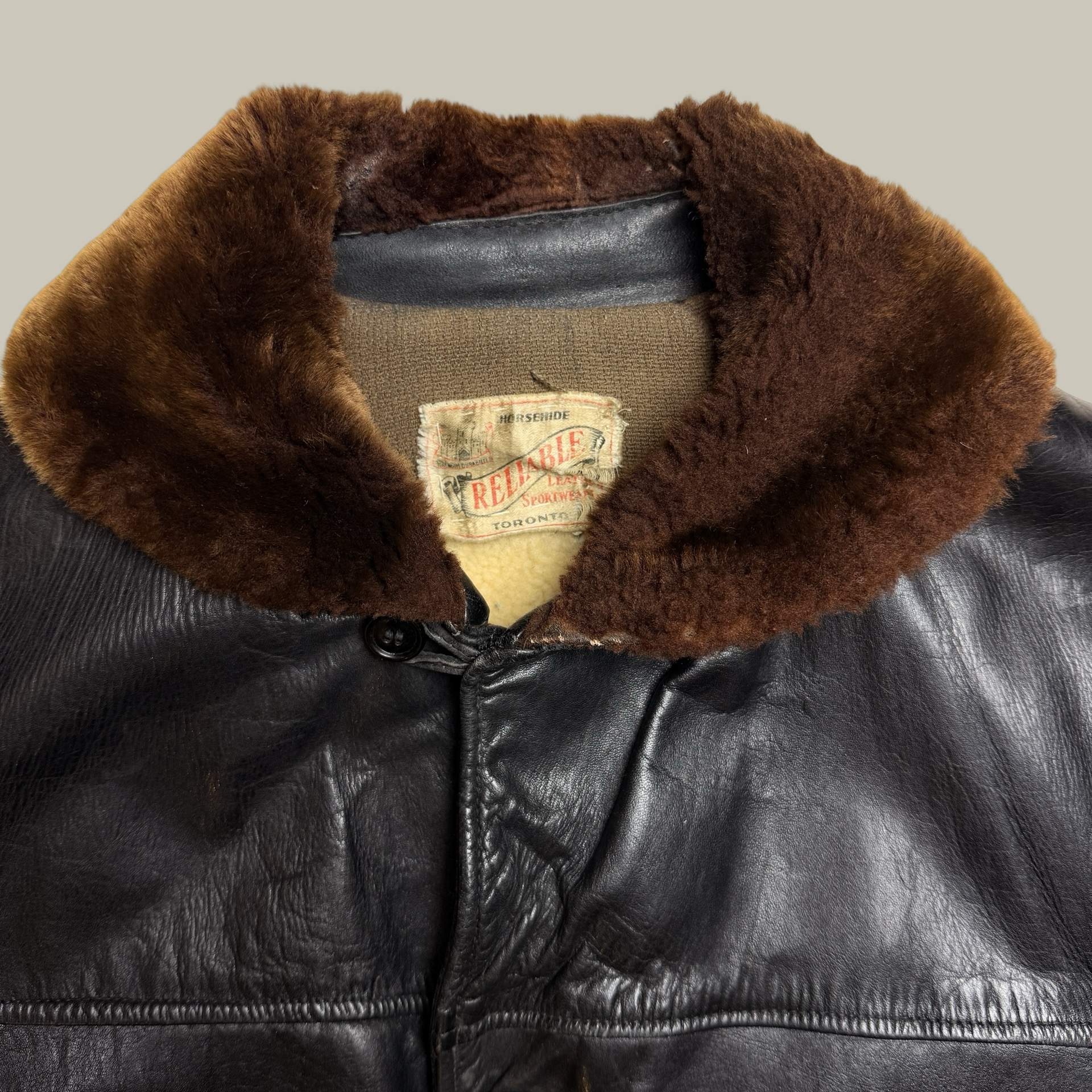 RELIABLE HORSEHIDE BARNSTORMER JACKET (CIRCA 1940S–EARLY 1950S)