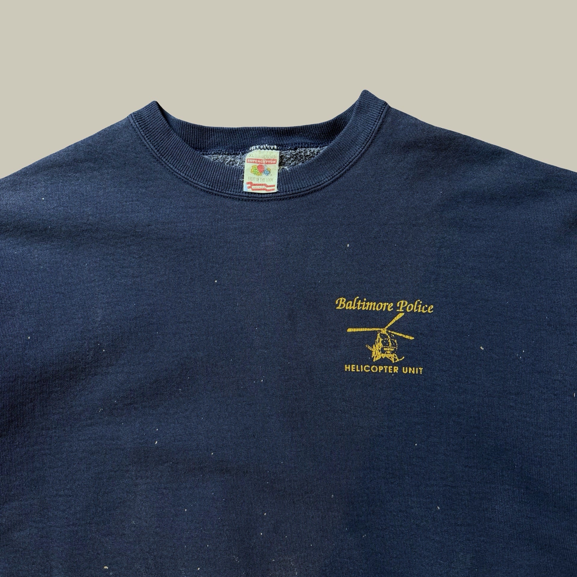 BALTIMORE POLICE HELICOPTER UNIT SWEATSHIRT CIRCA LATE 1980s–EARLY 1990s