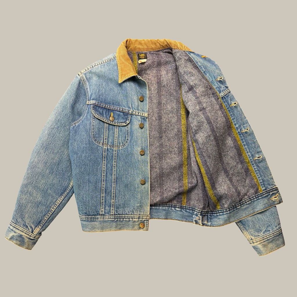 LEE STORM RIDER BLANKET-LINED DENIM JACKET WITH CORDUROY COLLAR
