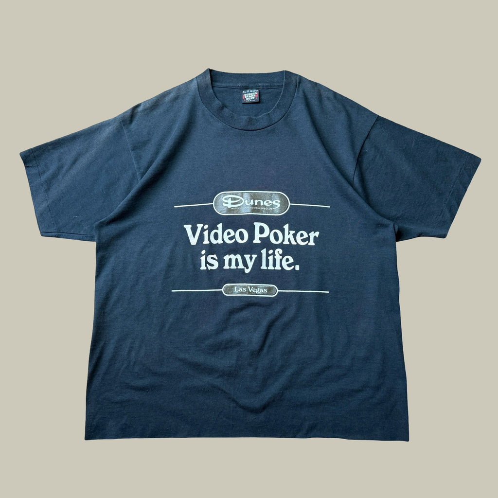 DUNES LAS VEGAS VIDEO POKER T SHIRT CIRCA LATE 1980S