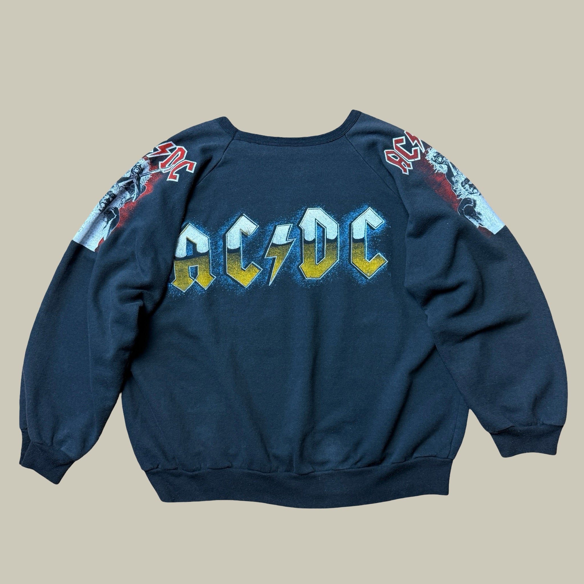 1988 AC/DC BLOW UP YOUR VIDEO RAGLAN SWEATER