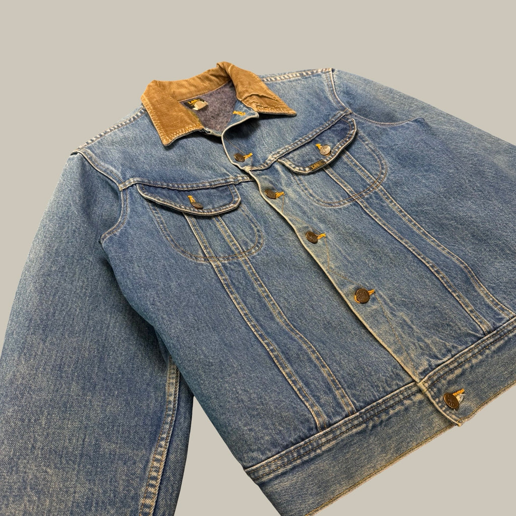 LEE STORM RIDER BLANKET-LINED DENIM JACKET WITH CORDUROY COLLAR