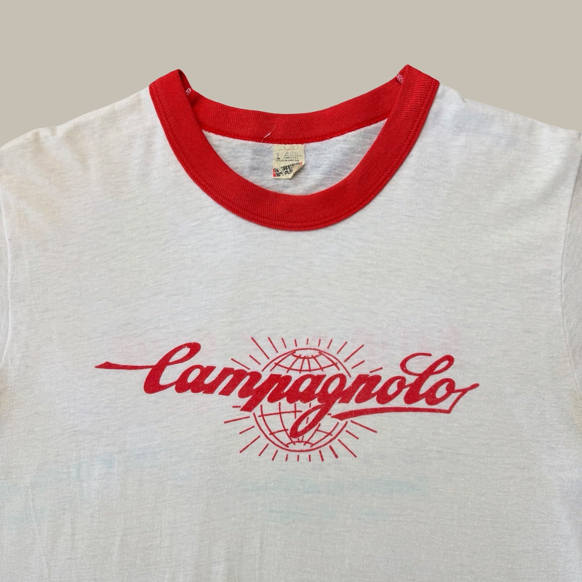 PATIO BIKE SHOP CAMPAGNOLO RINGER T-SHIRT · CIRCA 1970S-1980S