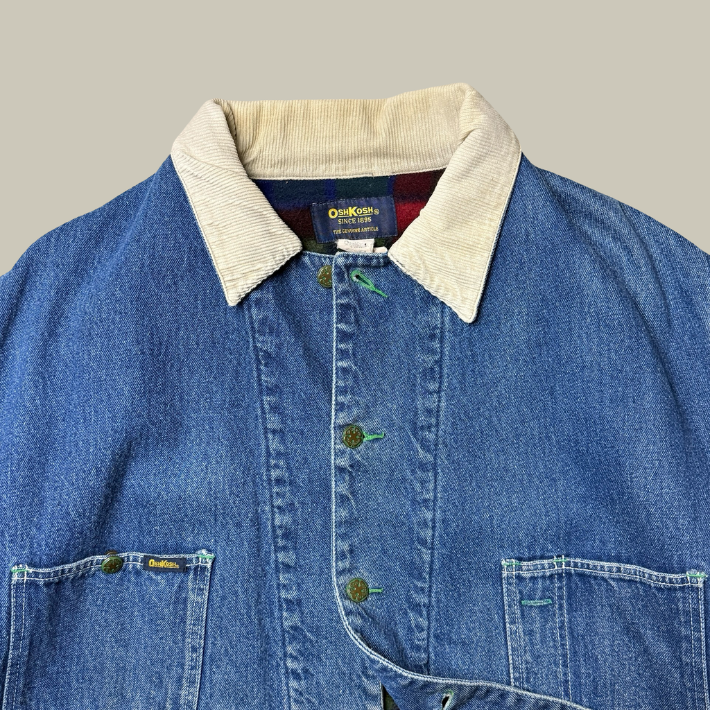OSHKOSH DENIM BLANKET-LINED CHORE JACKET · CIRCA LATE 1980S–EARLY 1990S