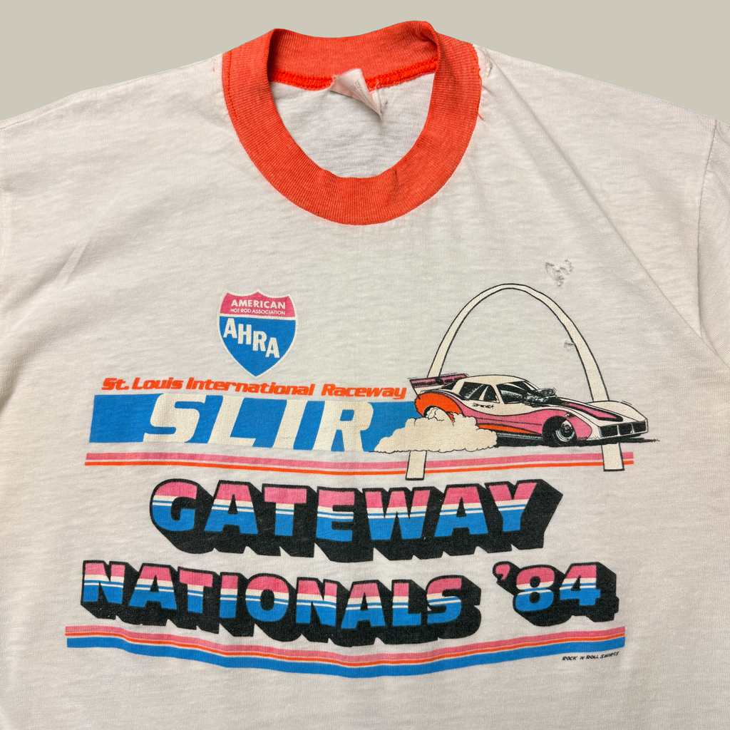 AHRA SLIR GATEWAY NATIONALS RINGER TEE CIRCA 1984
