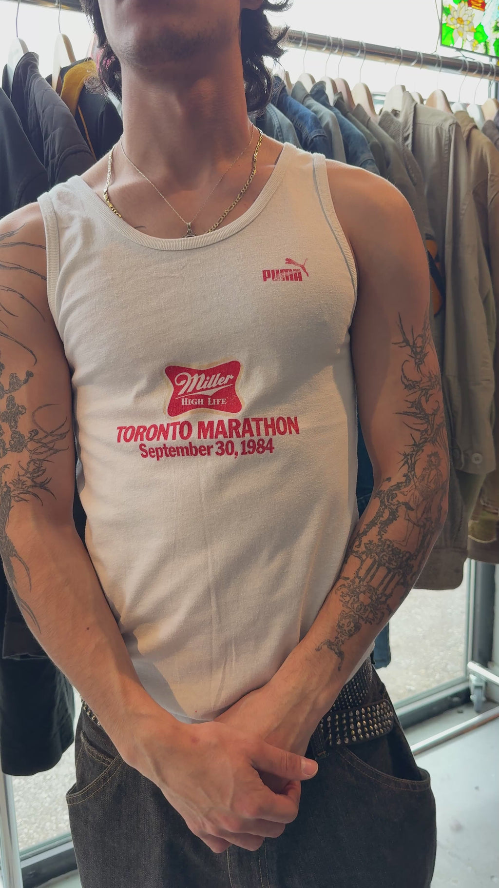 PUMA x TORONTO MARATHON x  MILLER HIGH LIFE TANK · CIRCA 1984