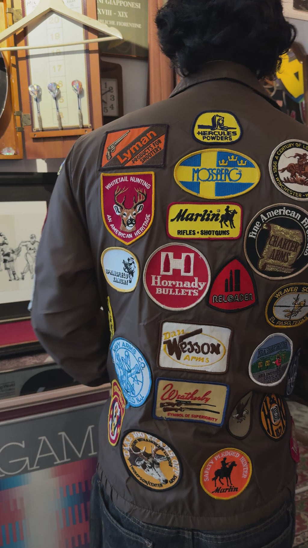 PATCHED FIREARMS & HUNTING WORK JACKET (C. LATE 1970s–1980s)